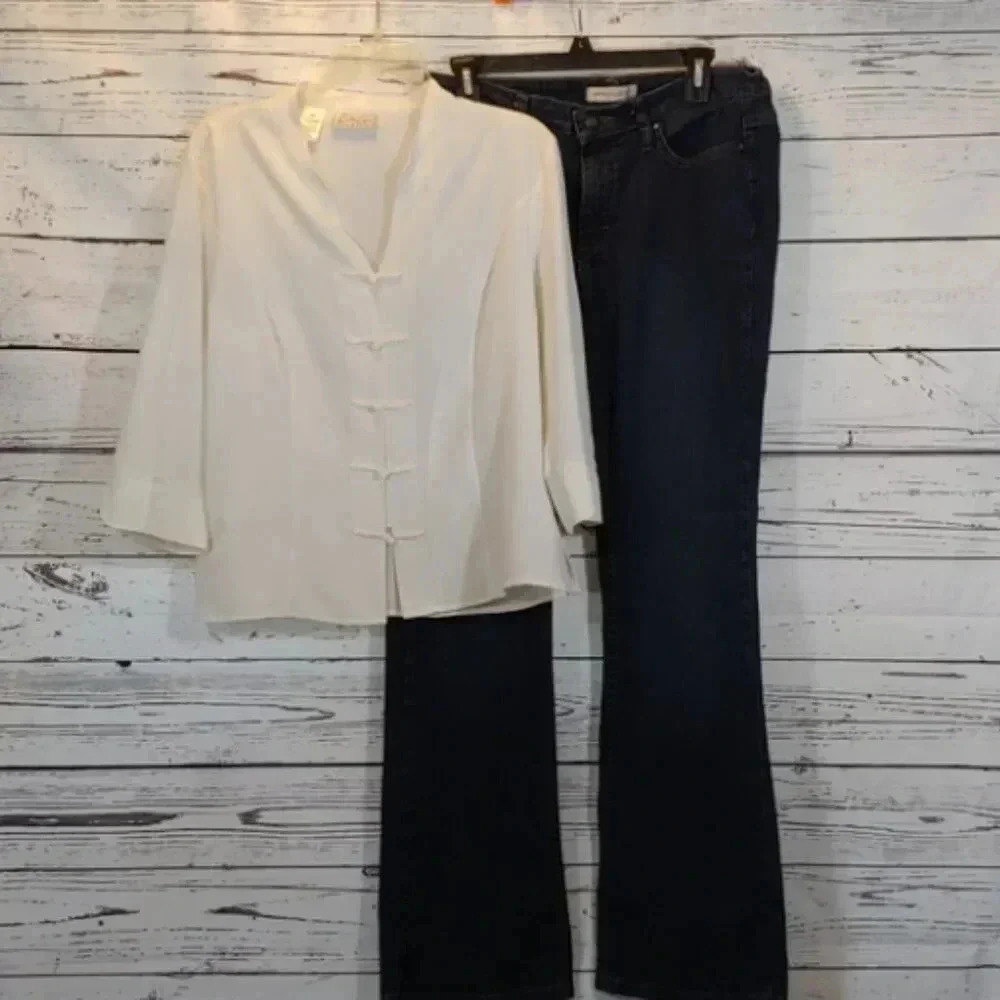 Petite Large White Blouse by Kathy Che - Picture 8 of 8